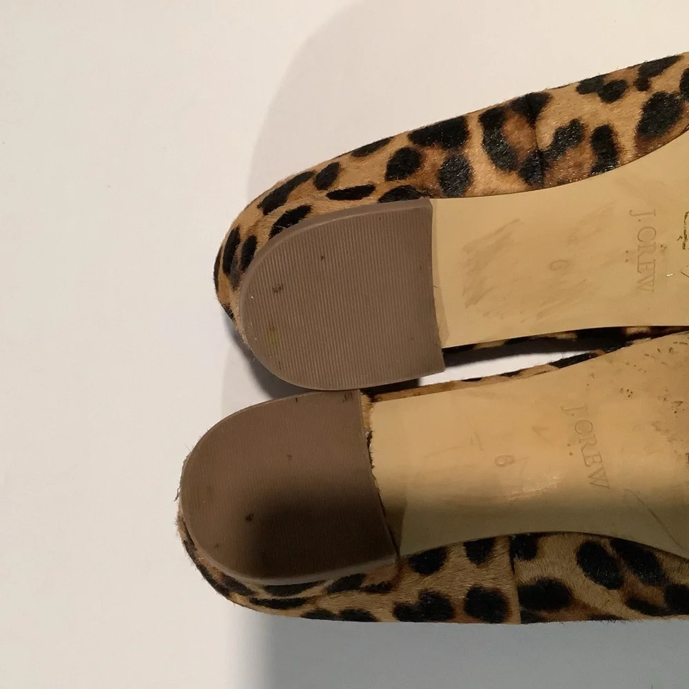 J Crew Factory Marina leopard calf hair flats - Picture 8 of 8